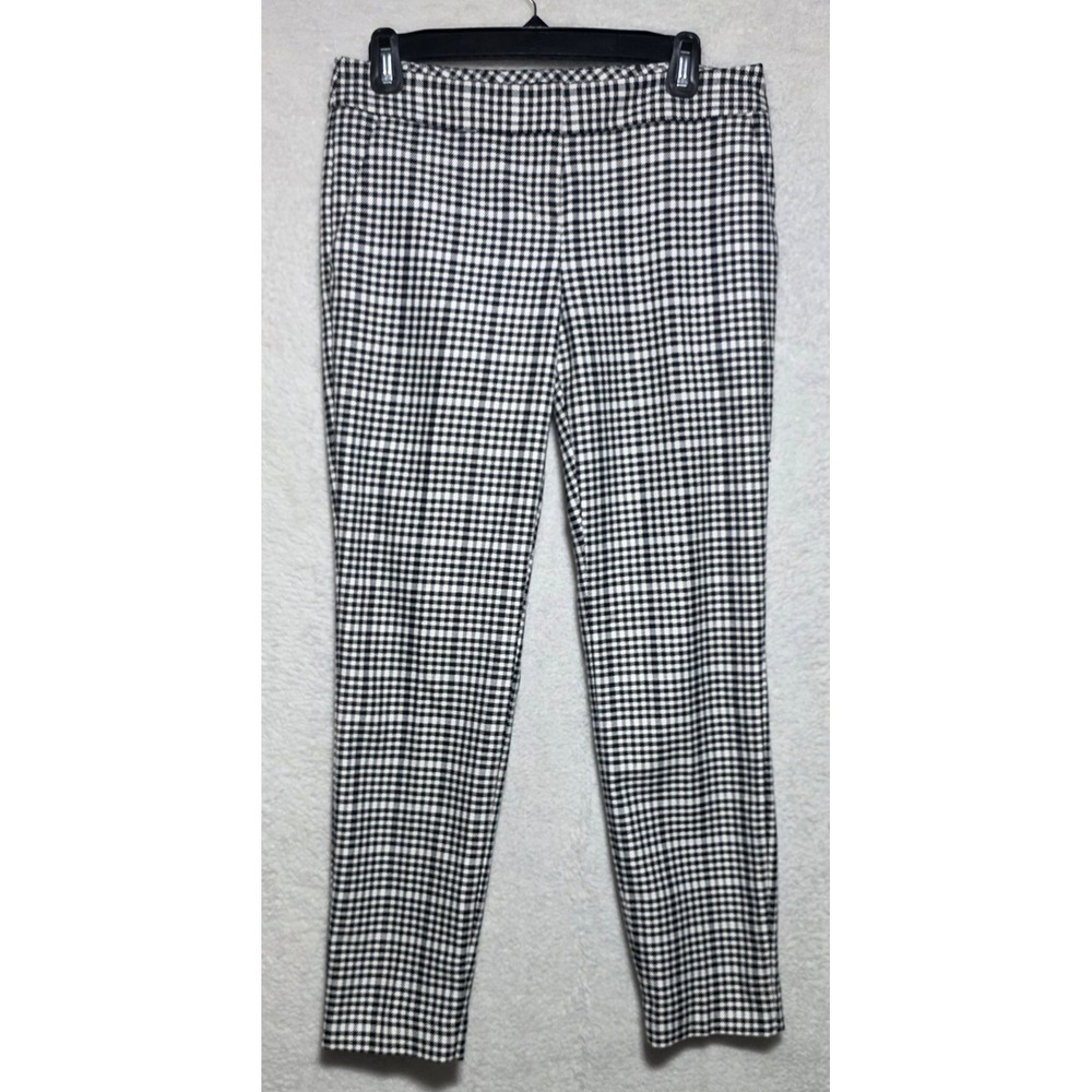 Express Columnist Ankle Pants Women's 2R Black White Houndstooth Slim Trousers